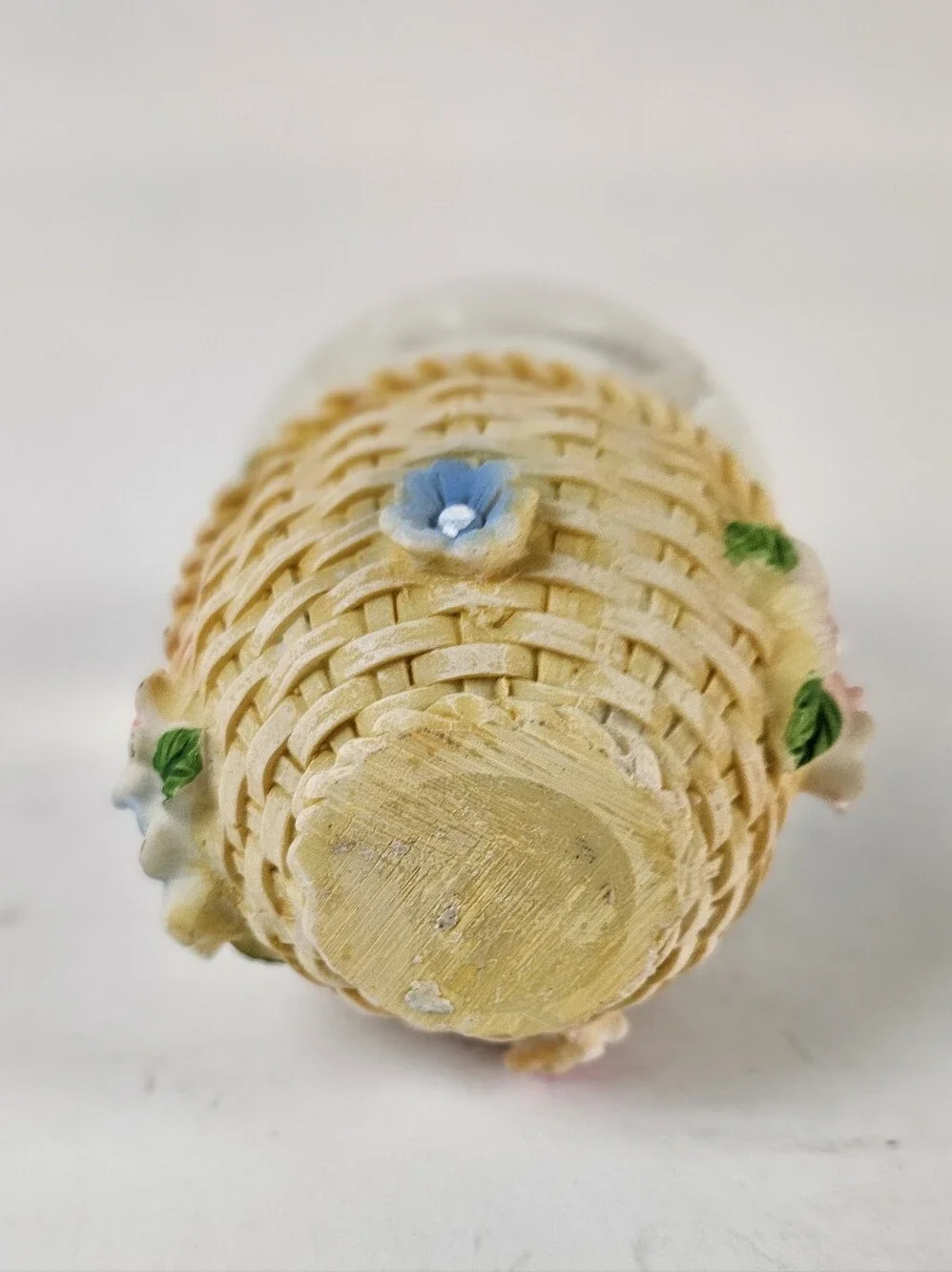 Decorative Bunny Egg Snow Globe - Cream and Pastel
